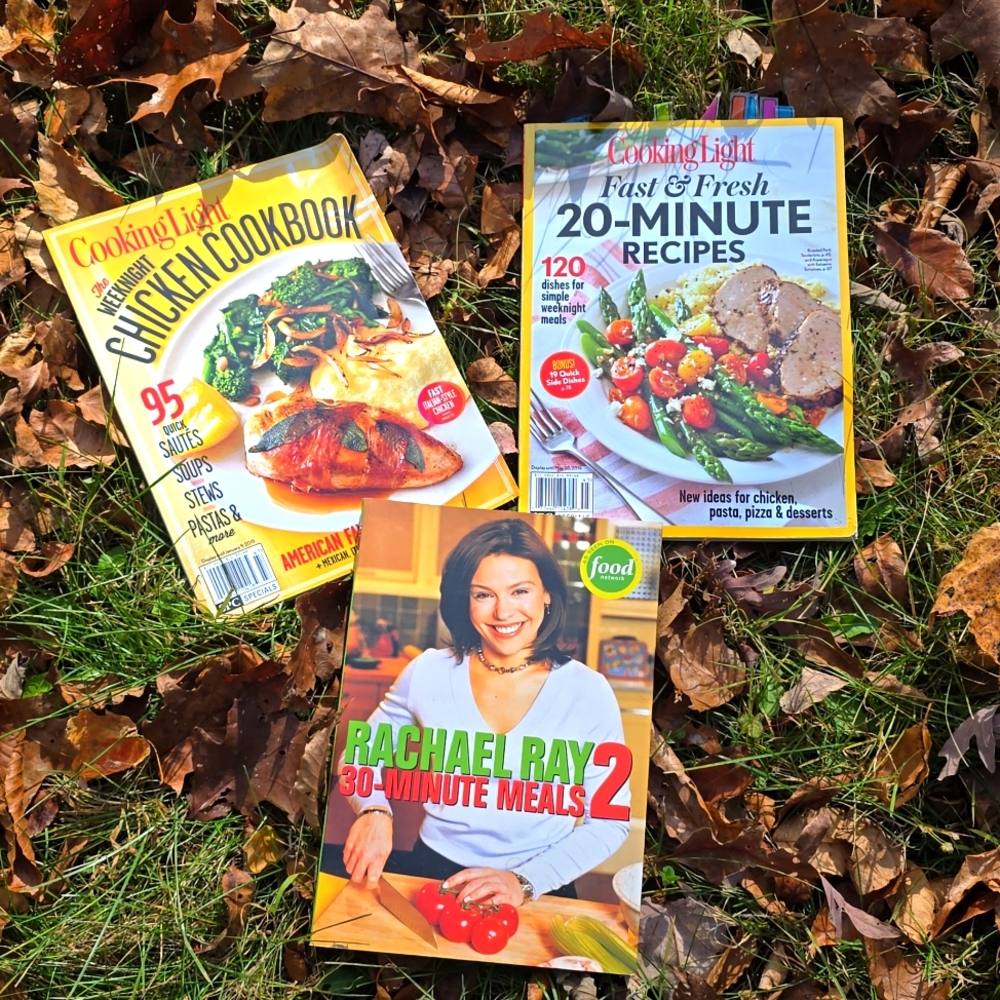 Cooking Light Cookbooks Easy Meals Rachel Ray Bundle 3 books